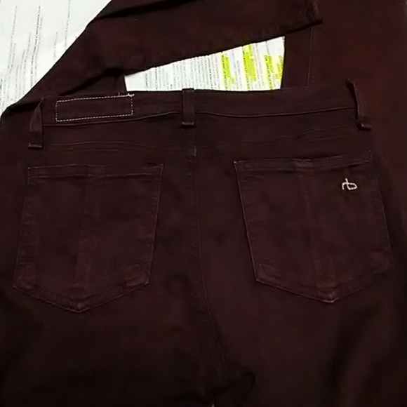 Rag & Bone the Skinny jeans distressed wine Sz 24 - Picture 7 of 7